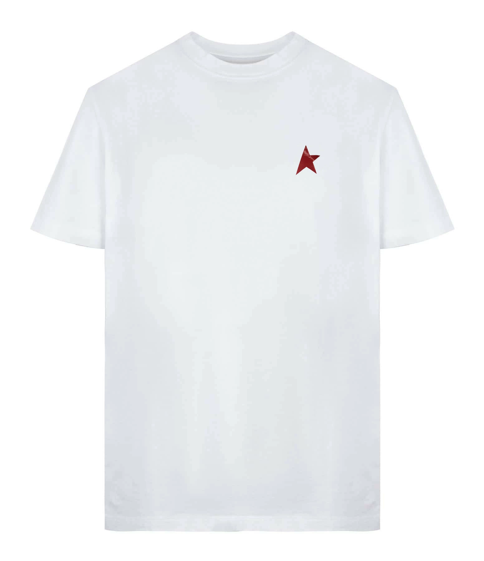 GOLDEN GOOSE Tee-shirt Homme Étoile Coton Blanc Rouge 3 GOLDEN GOOSE Tee-shirt Homme Étoile Coton Blanc Rouge