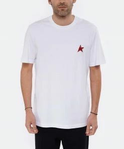 Alternative view of GOLDEN GOOSE Tee-shirt Homme Étoile Coton Blanc Rouge