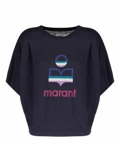 ISABEL MARANT ÉTOILE Tee-shirt Kyanza Lin Noir Délavé