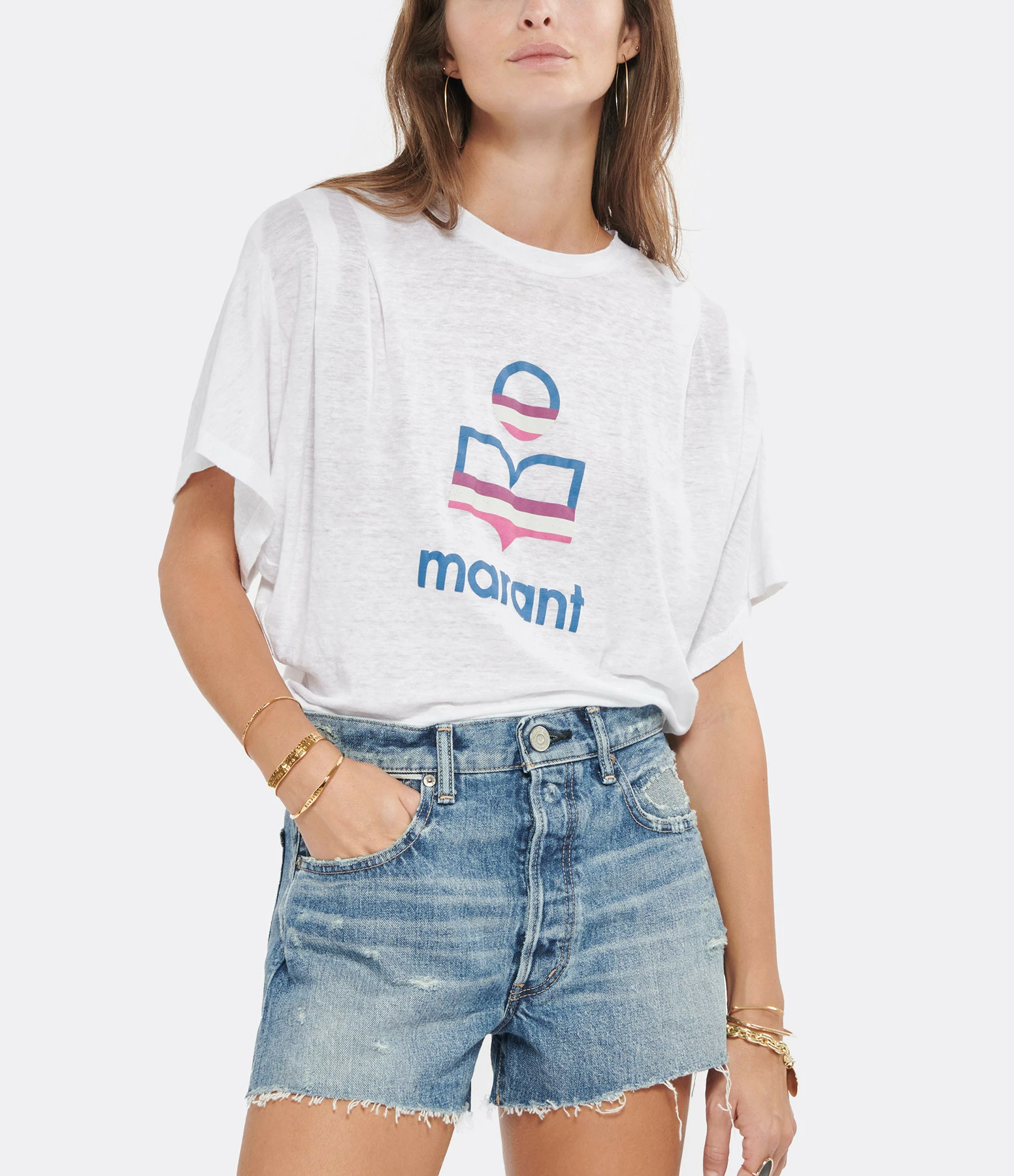ISABEL MARANT ÉTOILE Tee-shirt Kyanza Lin Blanc 5 ISABEL MARANT ÉTOILE Tee-shirt Kyanza Lin Blanc – Image 3