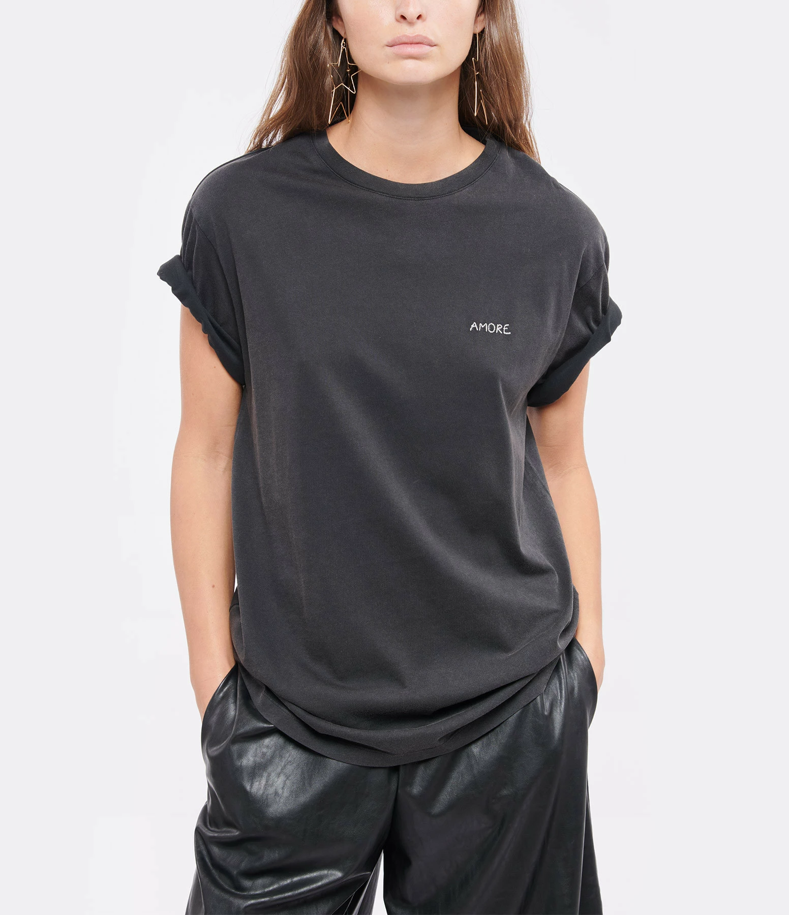 MAISON LABICHE Tee-shirt Popincourt Amour Coton Biologique Gris 4 MAISON LABICHE Tee-shirt Popincourt Amour Coton Biologique Gris – Image 2