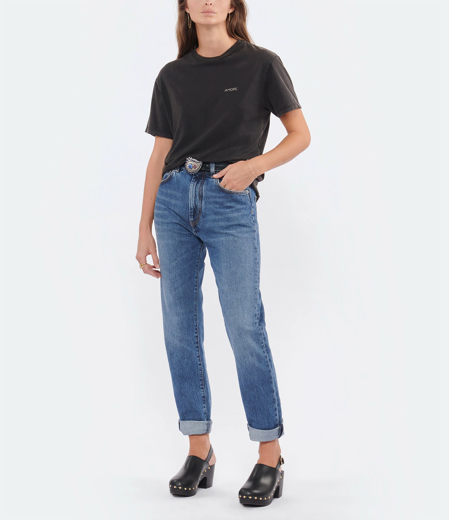 MAISON LABICHE Tee-shirt Popincourt Amour Coton Biologique Gris 7 MAISON LABICHE Tee-shirt Popincourt Amour Coton Biologique Gris – Image 5