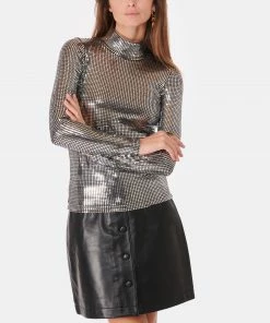 GAÏA GAÏA Top Col Montant XXYX Argenté 11 GAÏA GAÏA Top Col Montant XXYX Argenté -Boutique MAJESTIC FILATURES unnamed file 3256