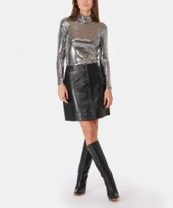 GAÏA GAÏA Top Col Montant XXYX Argenté 12 GAÏA GAÏA Top Col Montant XXYX Argenté -Boutique MAJESTIC FILATURES unnamed file 3257