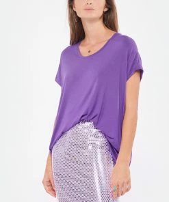 MARGAUX LONNBERG Tee-shirt Marlow Violet 9 MARGAUX LONNBERG Tee-shirt Marlow Violet -Boutique MAJESTIC FILATURES unnamed file 3266
