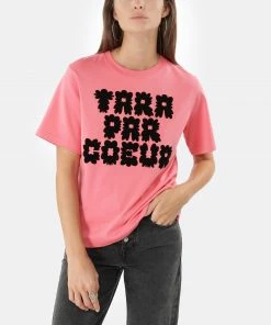 TARA JARMON Tee-shirt Trèfle Coton Blush -Boutique MAJESTIC FILATURES unnamed file 3275