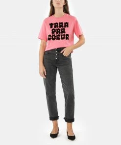 TARA JARMON Tee-shirt Trèfle Coton Blush -Boutique MAJESTIC FILATURES unnamed file 3276