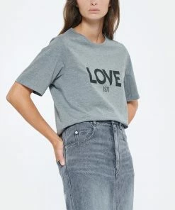 JEANNE VOULAND Tee-shirt Ben Love 1971 Coton Gris 9 JEANNE VOULAND Tee-shirt Ben Love 1971 Coton Gris -Boutique MAJESTIC FILATURES unnamed file 3291