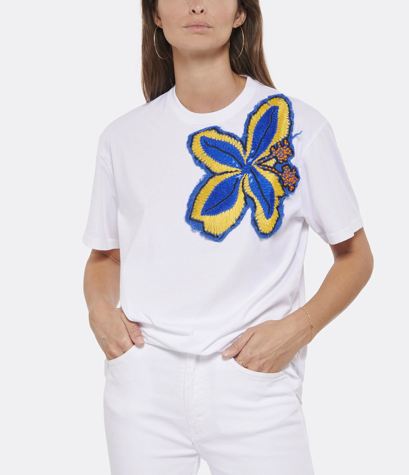 MIRA MIKATI Tee-shirt Coton Blanc 5 MIRA MIKATI Tee-shirt Coton Blanc – Image 3