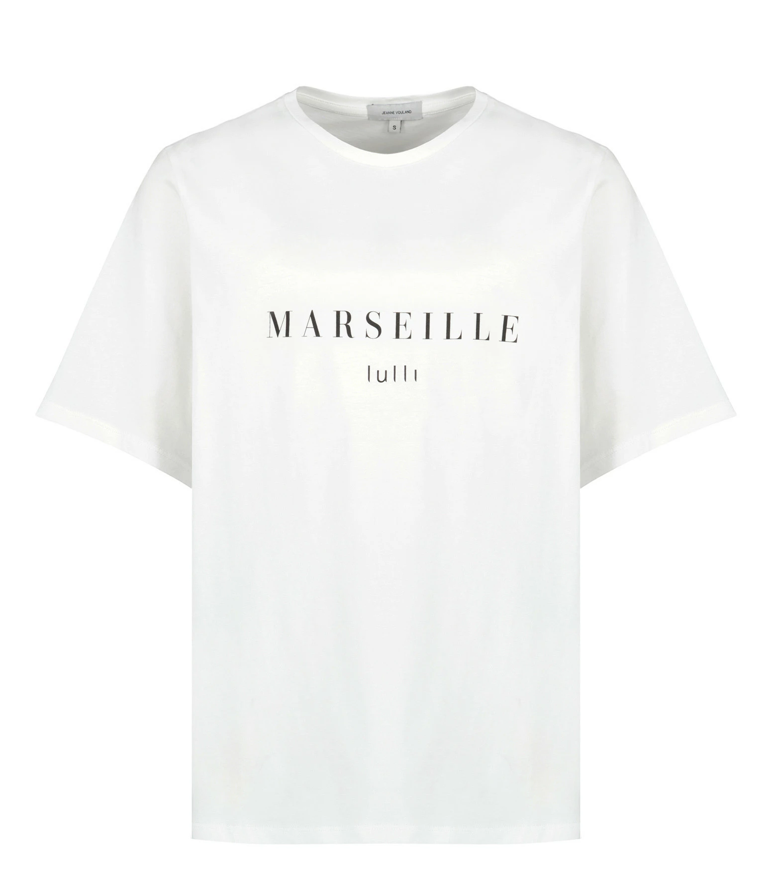 Tee-shirt Lulli Marseille Col Rond Coton Bio Blanc, Collaboration Jeanne Vouland X Lulli 3 Tee-shirt Lulli Marseille Col Rond Coton Bio Blanc, Collaboration Jeanne Vouland X Lulli
