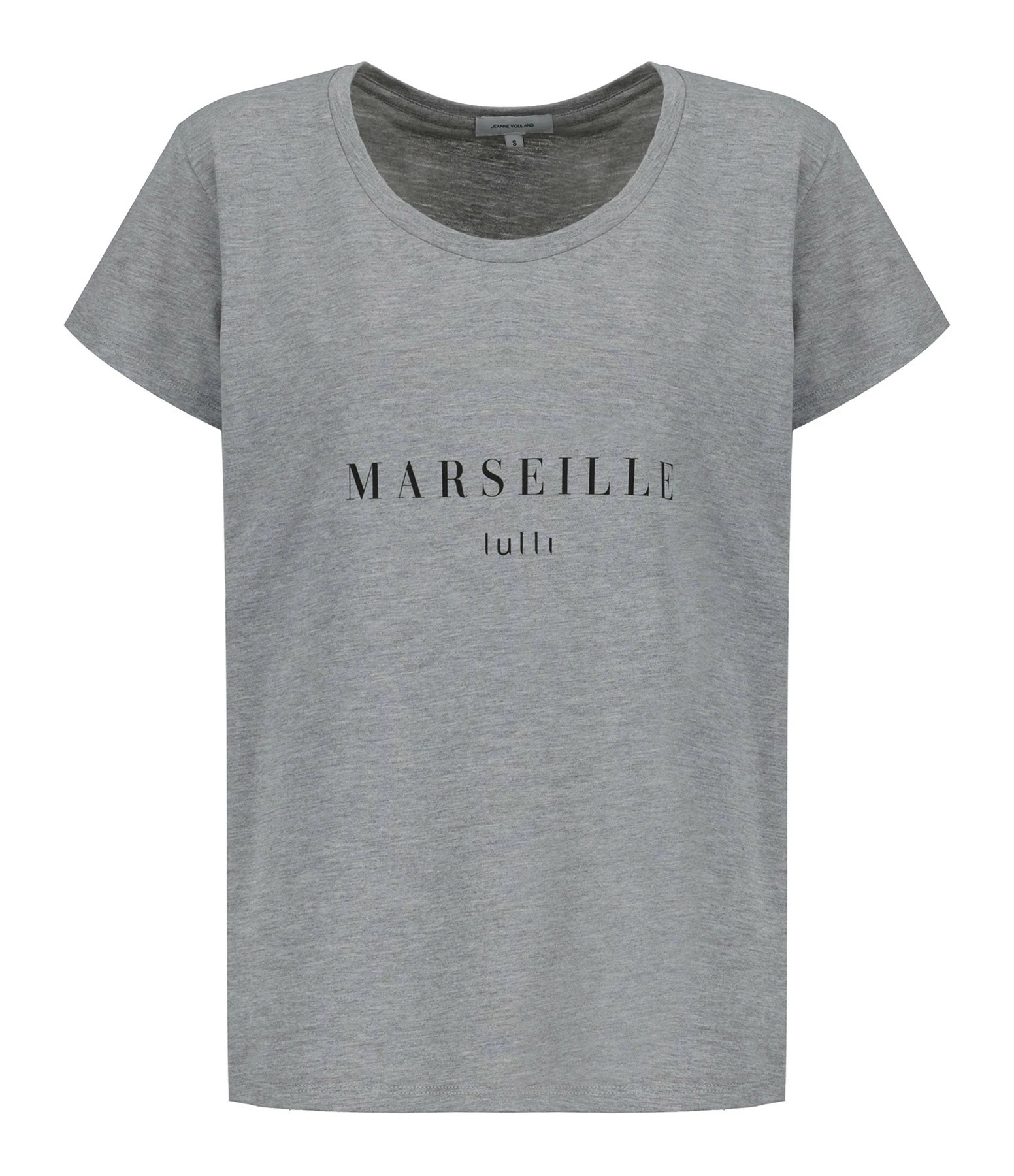 Tee-shirt Lulli Marseille Col Rond Coton Gris, Collaboration Jeanne Vouland X Lulli 3 Tee-shirt Lulli Marseille Col Rond Coton Gris, Collaboration Jeanne Vouland X Lulli