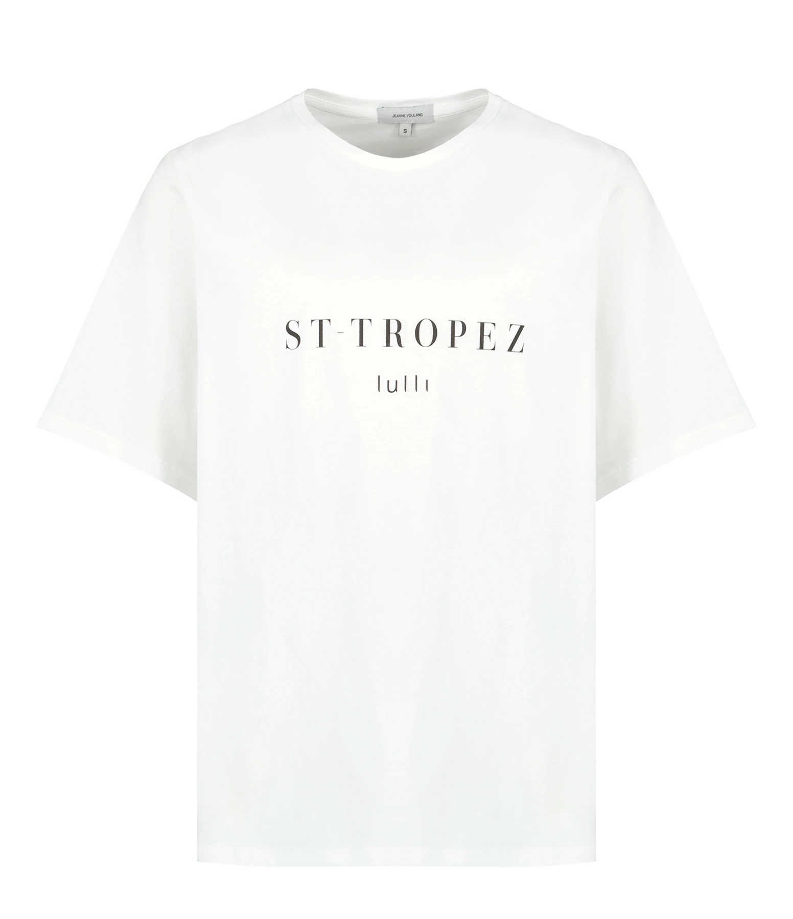 Tee-shirt Lulli St-Tropez Col Rond Coton Bio Blanc, Collaboration Jeanne Vouland X Lulli 3 Tee-shirt Lulli St-Tropez Col Rond Coton Bio Blanc, Collaboration Jeanne Vouland X Lulli