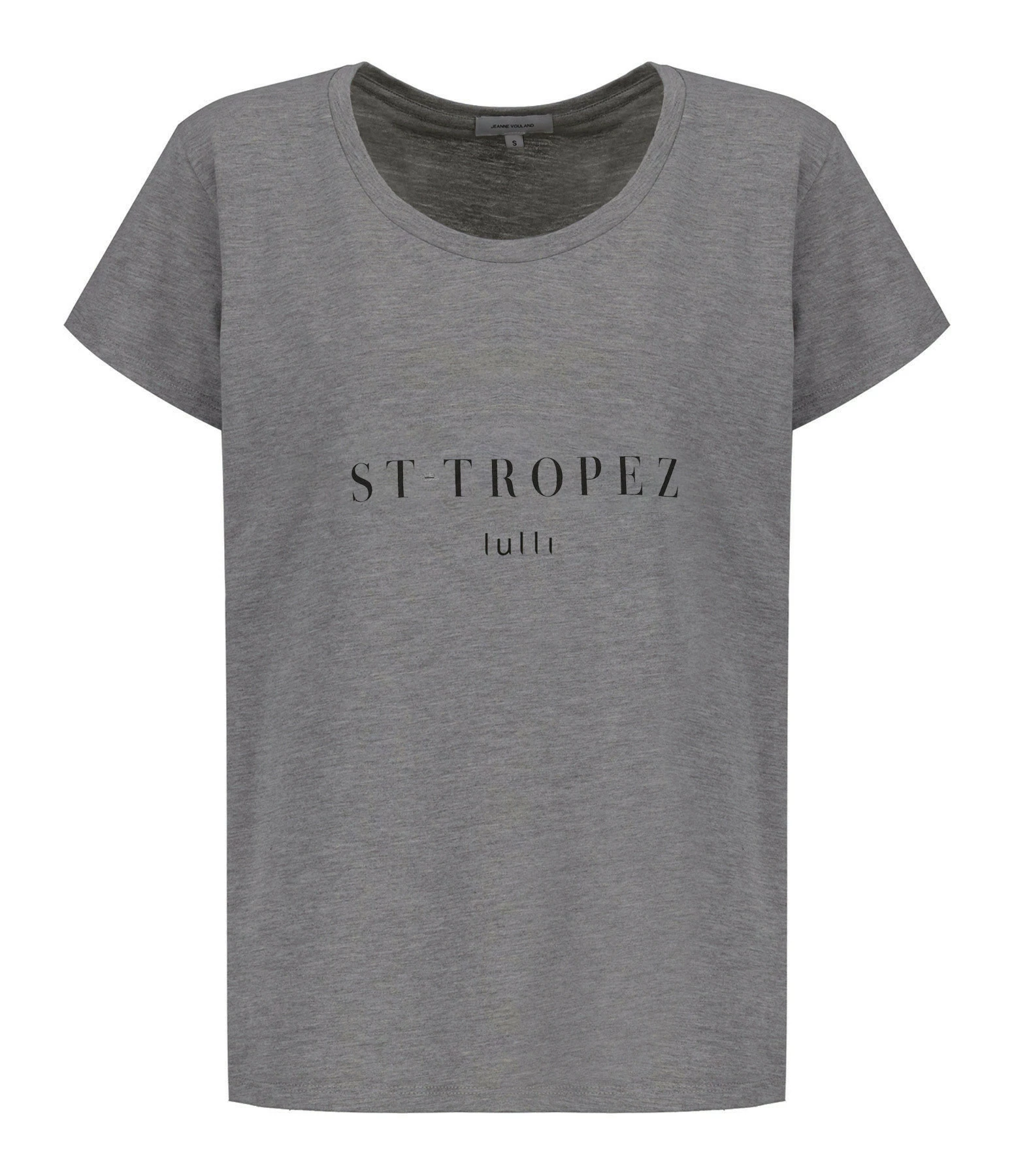 Tee-shirt Lulli St-Tropez Col Rond Coton Gris, Collaboration Jeanne Vouland X Lulli 3 Tee-shirt Lulli St-Tropez Col Rond Coton Gris, Collaboration Jeanne Vouland X Lulli