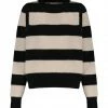 MAJESTIC FILATURES Pull Col Rond Raccoon Rayures Noir Écru -Boutique MAJESTIC FILATURES unnamed file 333