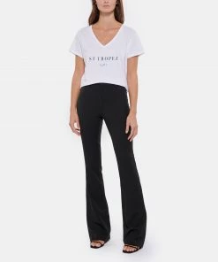 Tee-shirt Lulli St-Tropez Col V Coton Bio Blanc, Collaboration Jeanne Vouland X Lulli -Boutique MAJESTIC FILATURES unnamed file 3331