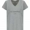 Tee-shirt Lulli St-Tropez Col V Coton Gris, Collaboration Jeanne Vouland X Lulli -Boutique MAJESTIC FILATURES unnamed file 3334