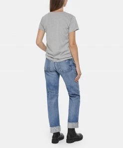 Tee-shirt Lulli St-Tropez Col V Coton Gris, Collaboration Jeanne Vouland X Lulli -Boutique MAJESTIC FILATURES unnamed file 3337