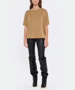 MOMONI Tee-shirt Iora Ocre -Boutique MAJESTIC FILATURES unnamed file 3369