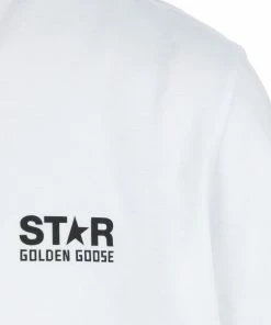 GOLDEN GOOSE Tee-shirt Big Star Coton Blanc Noir -Boutique MAJESTIC FILATURES unnamed file 3379