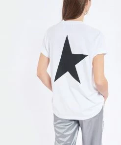 GOLDEN GOOSE Tee-shirt Big Star Coton Blanc Noir -Boutique MAJESTIC FILATURES unnamed file 3380