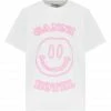 GANNI Tee-shirt Smiley Coton Blanc -Boutique MAJESTIC FILATURES unnamed file 3386