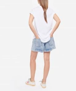 GANNI Tee-shirt Smiley Coton Blanc -Boutique MAJESTIC FILATURES unnamed file 3390