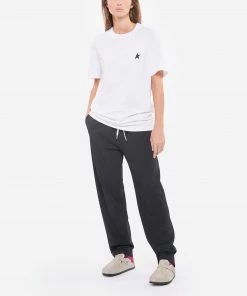 GOLDEN GOOSE Tee-shirt Étoile Homme Coton Blanc Noir -Boutique MAJESTIC FILATURES unnamed file 3394