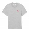 AMI PARIS Tee-shirt Unisexe Ami De Cœur Coton Bio Gris Chiné -Boutique MAJESTIC FILATURES unnamed file 3396