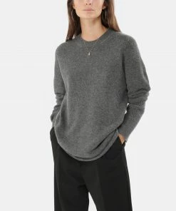 MAJESTIC FILATURES Pull Col Rond Laine Cachemire Gris Chiné -Boutique MAJESTIC FILATURES unnamed file 340