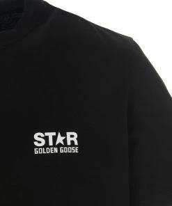GOLDEN GOOSE Tee-shirt Big Star Homme Coton Noir Blanc -Boutique MAJESTIC FILATURES unnamed file 3421