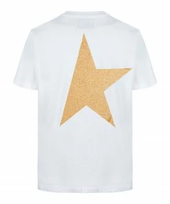 Alternative view of GOLDEN GOOSE Tee-shirt Homme Big Star Coton Blanc Doré