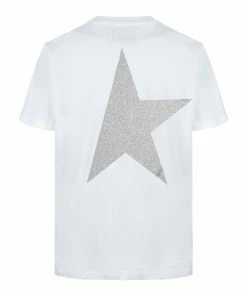 Alternative view of GOLDEN GOOSE Tee-shirt Homme Big Star Coton Blanc Argenté