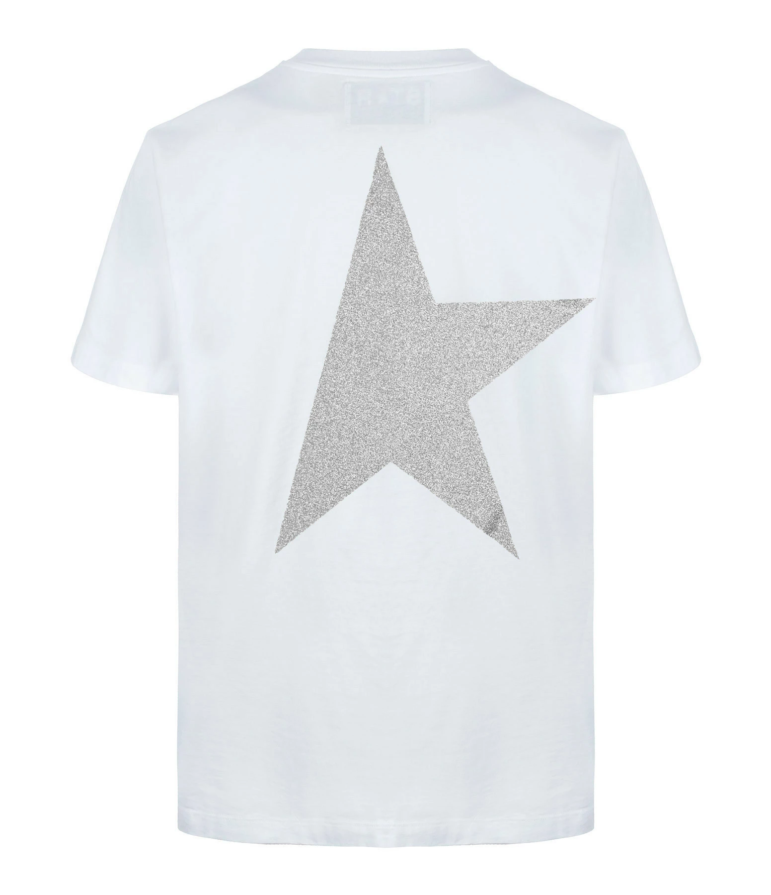 GOLDEN GOOSE Tee-shirt Homme Big Star Coton Blanc Argenté 4 GOLDEN GOOSE Tee-shirt Homme Big Star Coton Blanc Argenté – Image 2