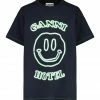 GANNI Tee-shirt Smiley Coton Bleu 1 GANNI Tee-shirt Smiley Coton Bleu -Boutique MAJESTIC FILATURES unnamed file 3439