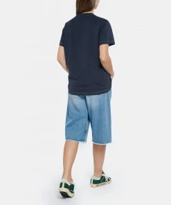 GANNI Tee-shirt Smiley Coton Bleu 11 GANNI Tee-shirt Smiley Coton Bleu -Boutique MAJESTIC FILATURES unnamed file 3443 scaled