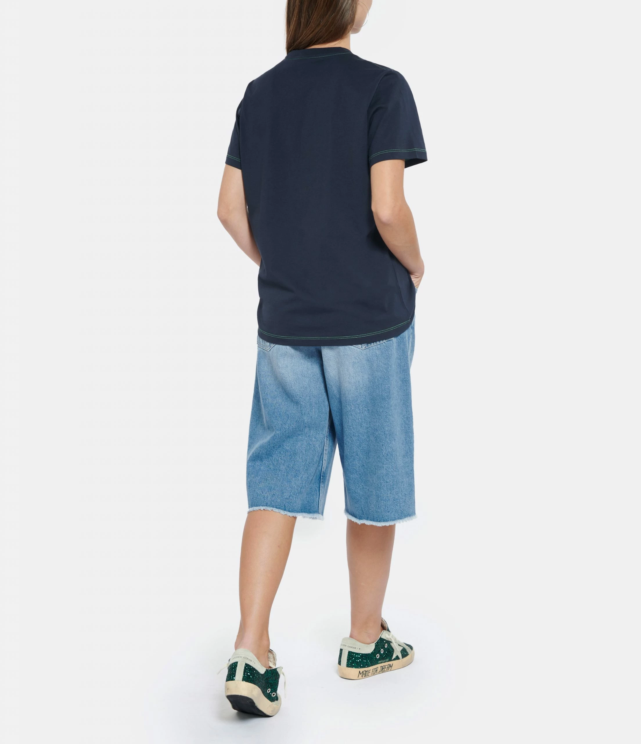 GANNI Tee-shirt Smiley Coton Bleu 7 GANNI Tee-shirt Smiley Coton Bleu – Image 5