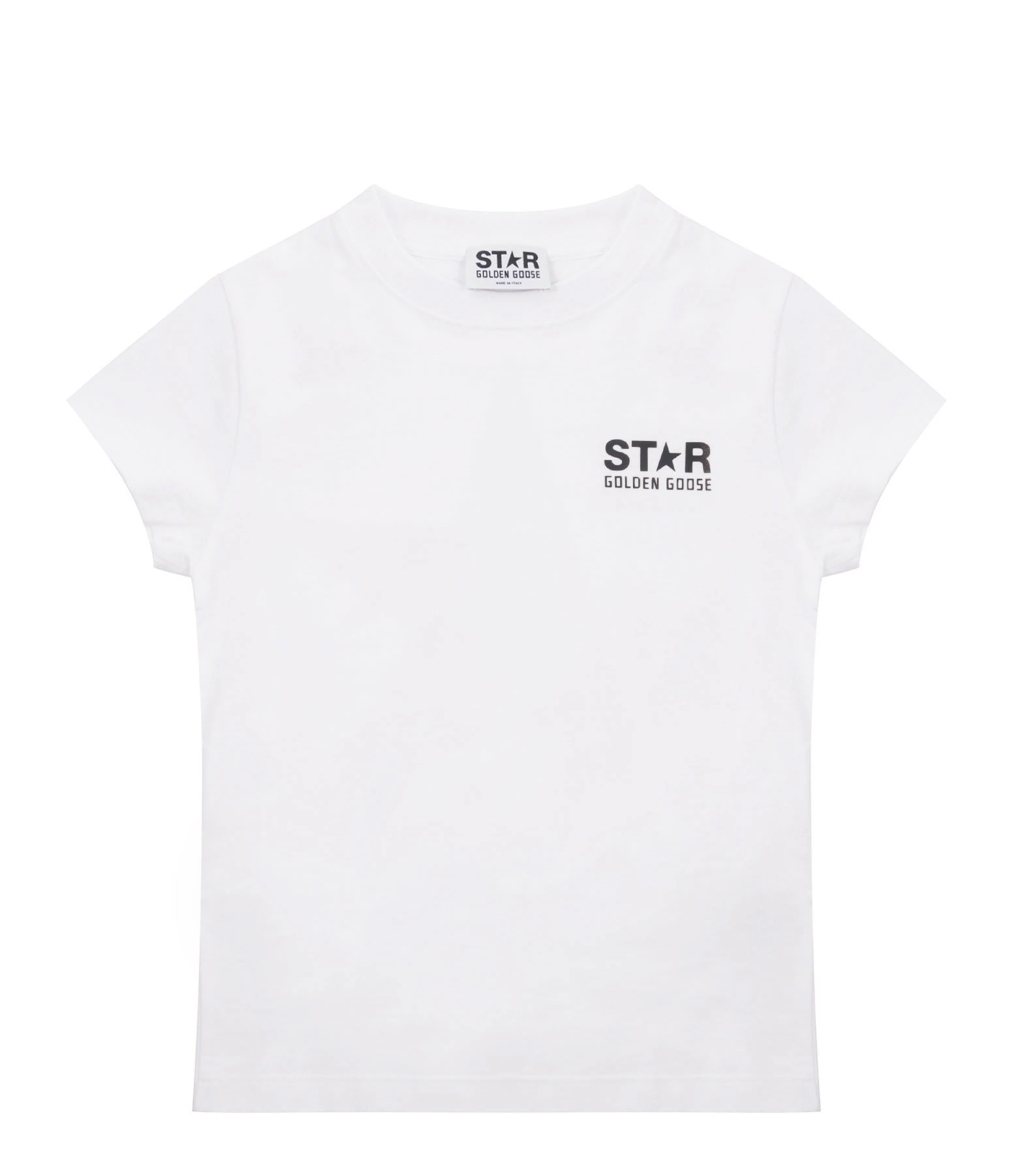 GOLDEN GOOSE Tee-shirt Star Garçon Coton Blanc Optique Noir 3 GOLDEN GOOSE Tee-shirt Star Garçon Coton Blanc Optique Noir
