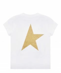 Alternative view of GOLDEN GOOSE Tee-shirt Enfant Star Coton Blanc Doré