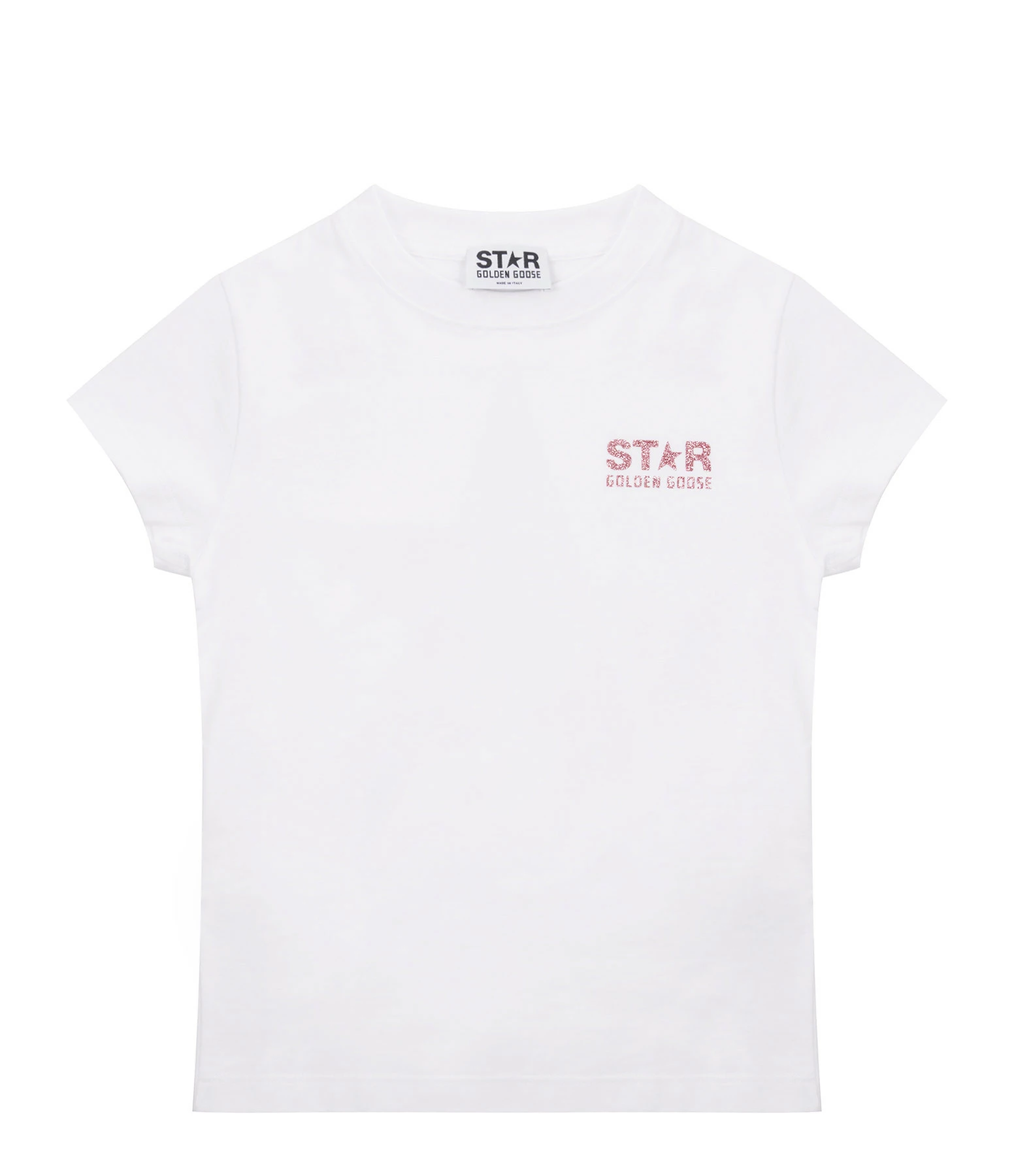 GOLDEN GOOSE Tee-shirt Star Fille Coton Blanc Rose 3 GOLDEN GOOSE Tee-shirt Star Fille Coton Blanc Rose