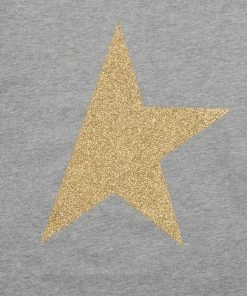 Alternative view of GOLDEN GOOSE Tee-shirt Enfant Star Manches Longues Coton Gris Doré