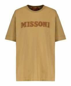 MISSONI Tee-shirt Logo Coton Beige