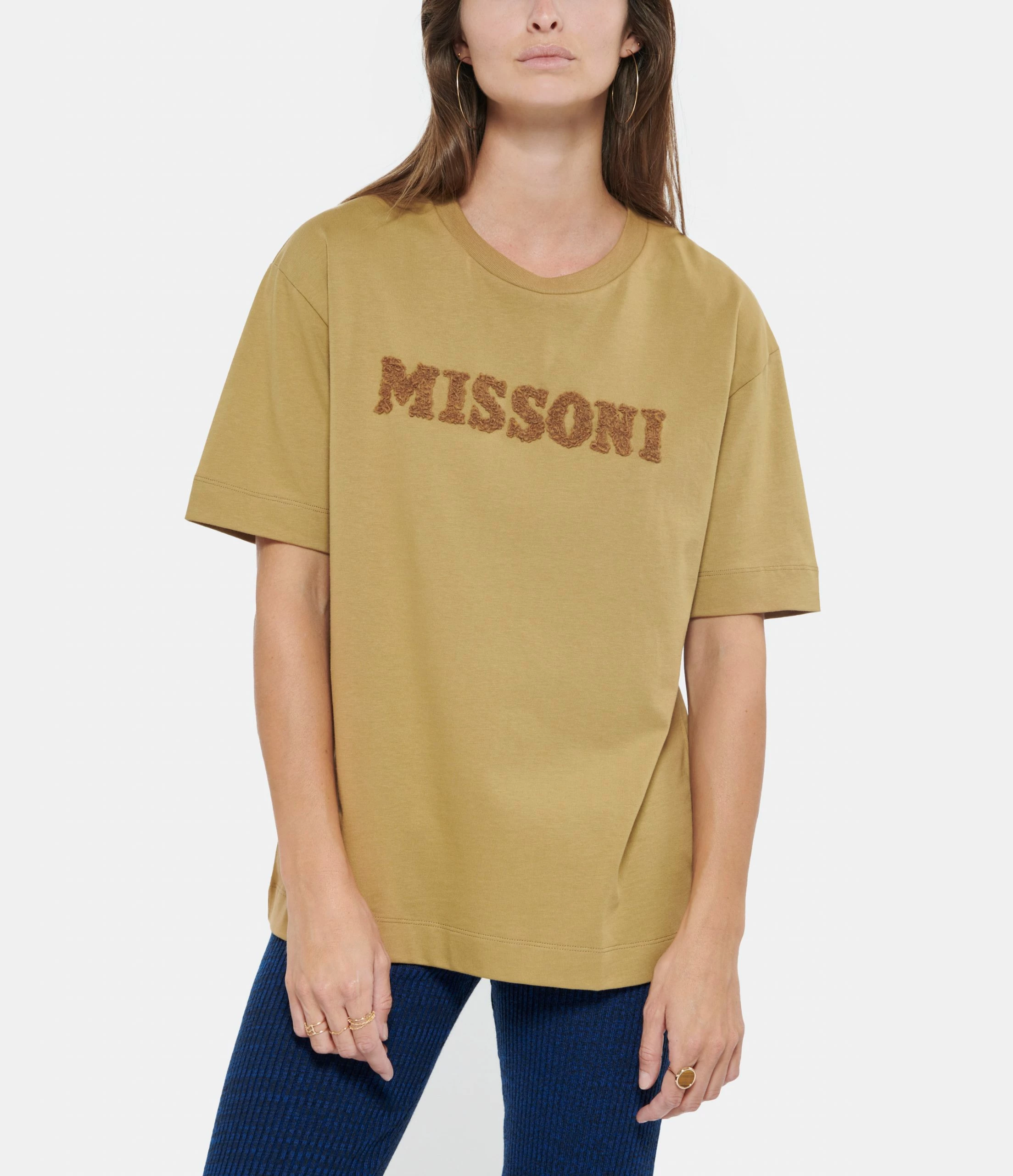 MISSONI Tee-shirt Logo Coton Beige 5 MISSONI Tee-shirt Logo Coton Beige – Image 3
