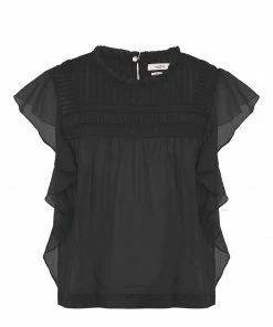 ISABEL MARANT ÉTOILE Top Layona Coton Organique Noir