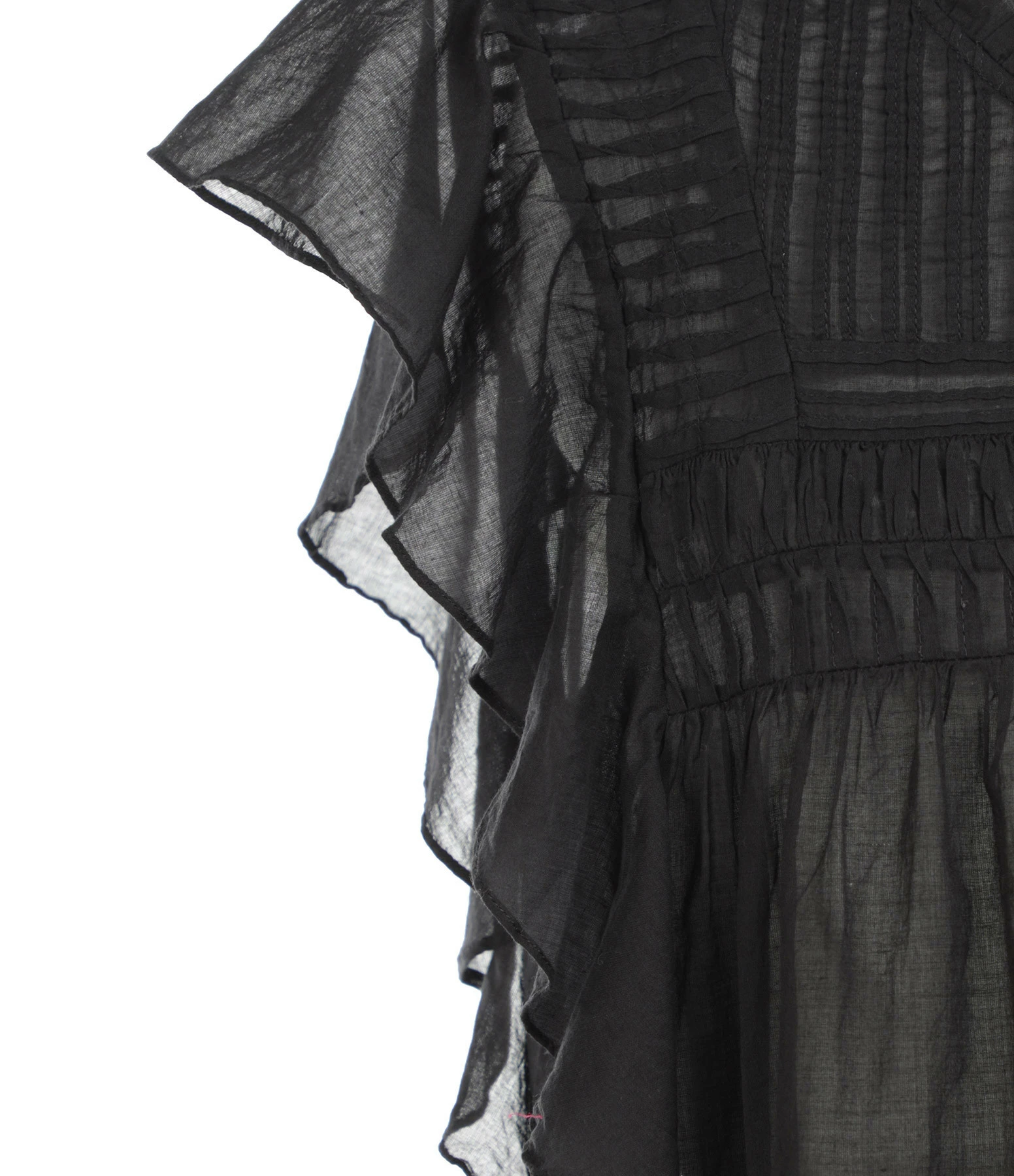 ISABEL MARANT ÉTOILE Top Layona Coton Organique Noir 4 ISABEL MARANT ÉTOILE Top Layona Coton Organique Noir – Image 2