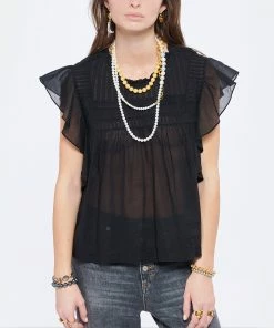 ISABEL MARANT ÉTOILE Top Layona Coton Organique Noir 9 ISABEL MARANT ÉTOILE Top Layona Coton Organique Noir -Boutique MAJESTIC FILATURES unnamed file 3466