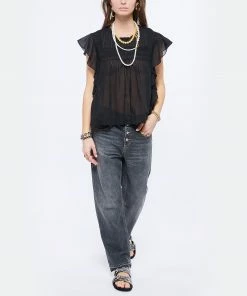 ISABEL MARANT ÉTOILE Top Layona Coton Organique Noir 10 ISABEL MARANT ÉTOILE Top Layona Coton Organique Noir -Boutique MAJESTIC FILATURES unnamed file 3467