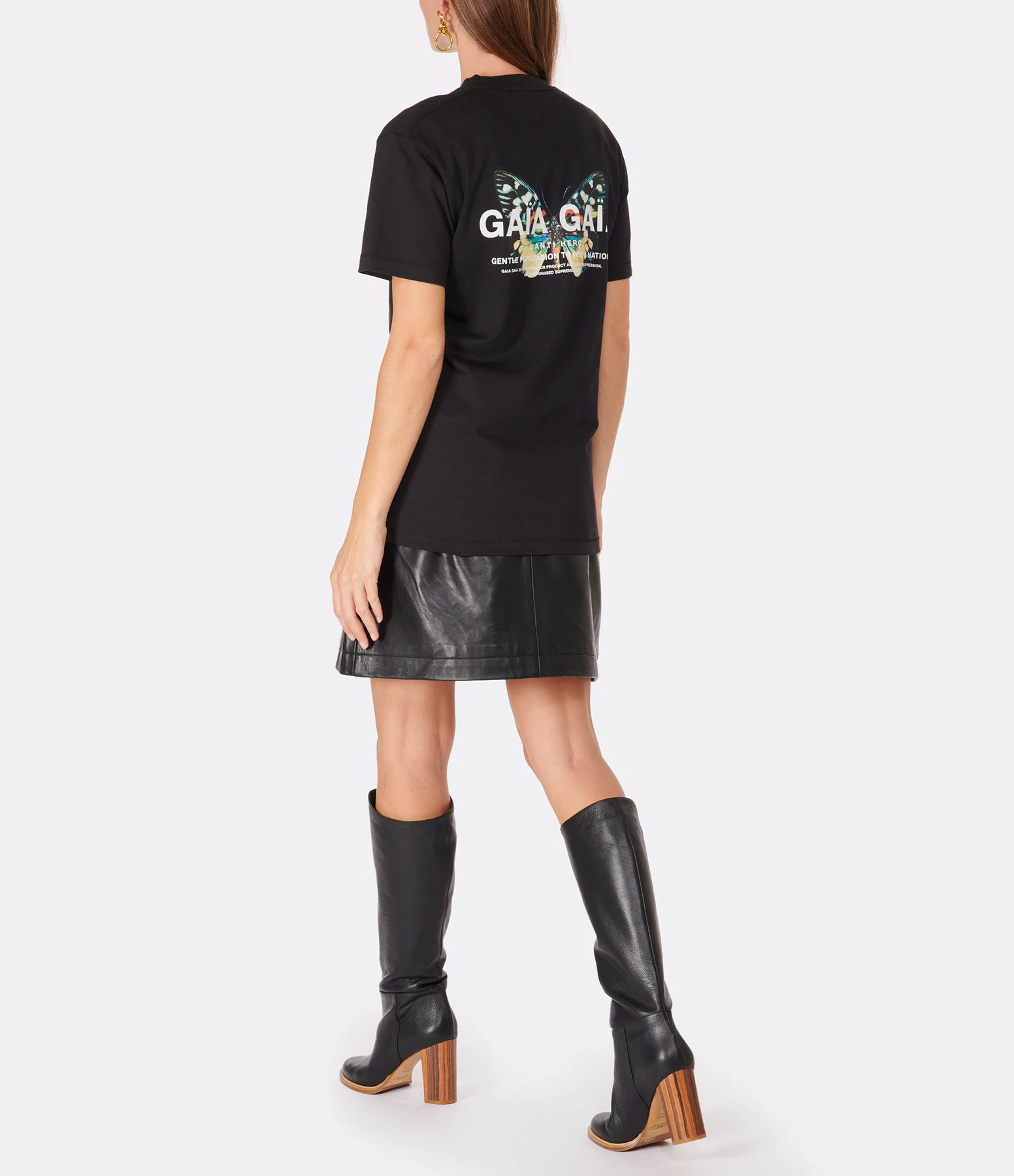 GAÏA GAÏA Tee-shirt Styx Loose Fit Coton Noir 6 GAÏA GAÏA Tee-shirt Styx Loose Fit Coton Noir – Image 4