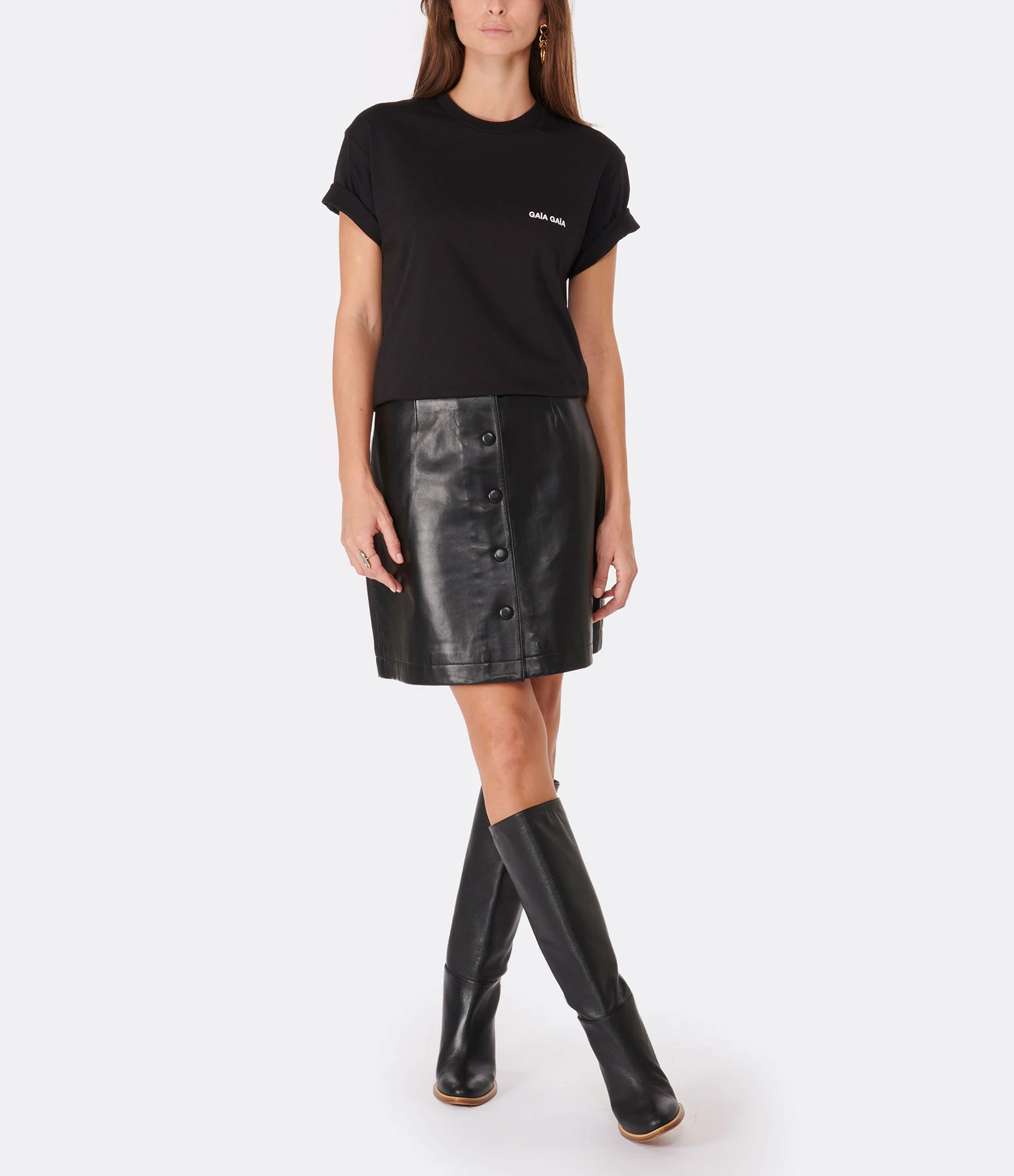 GAÏA GAÏA Tee-shirt Styx Loose Fit Coton Noir 7 GAÏA GAÏA Tee-shirt Styx Loose Fit Coton Noir – Image 5