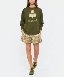 ISABEL MARANT ÉTOILE Tee-shirt Klowia Lin Kaki Doré 10 ISABEL MARANT ÉTOILE Tee-shirt Klowia Lin Kaki Doré -Boutique MAJESTIC FILATURES unnamed file 3494