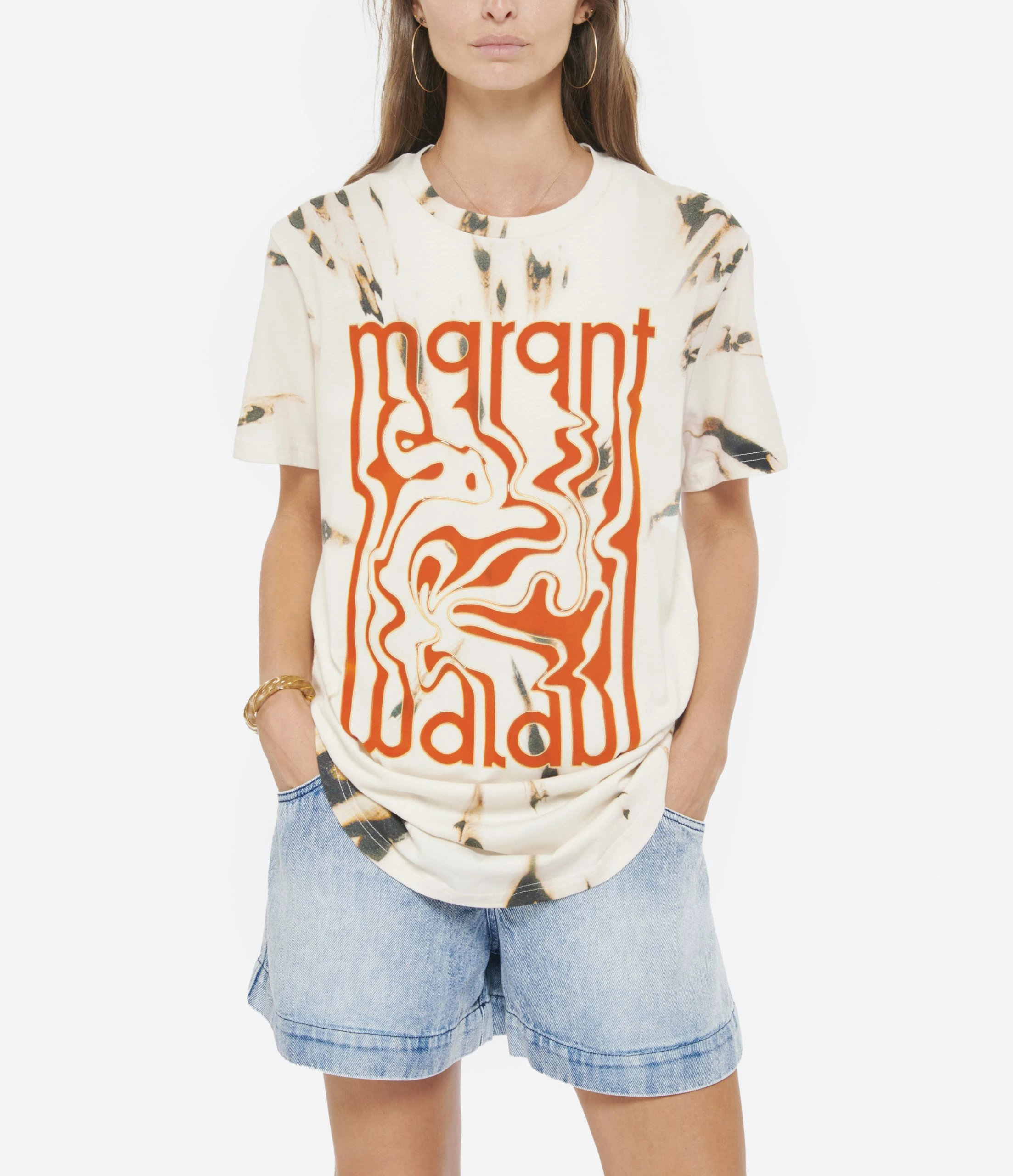 ISABEL MARANT ÉTOILE Tee-shirt Edwige Coton Écru 5 ISABEL MARANT ÉTOILE Tee-shirt Edwige Coton Écru – Image 3